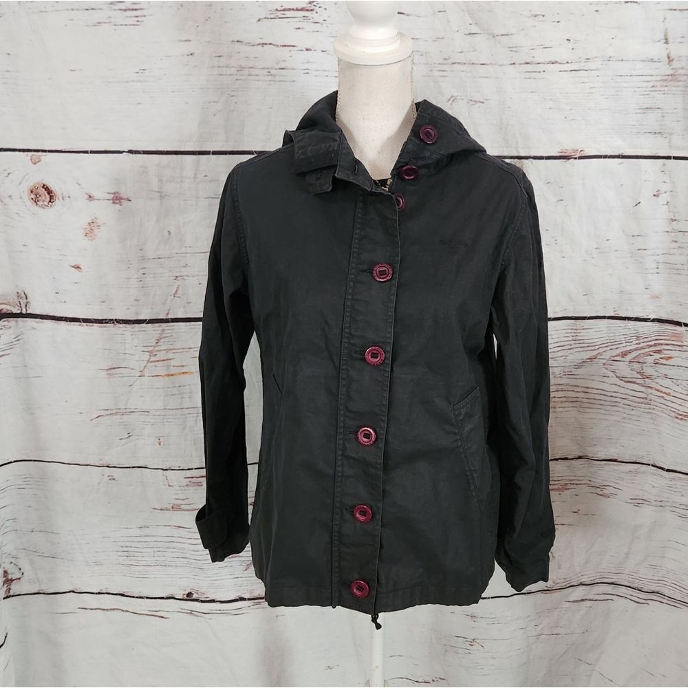 Barbour Coated Linen Durham Jacket Size 4